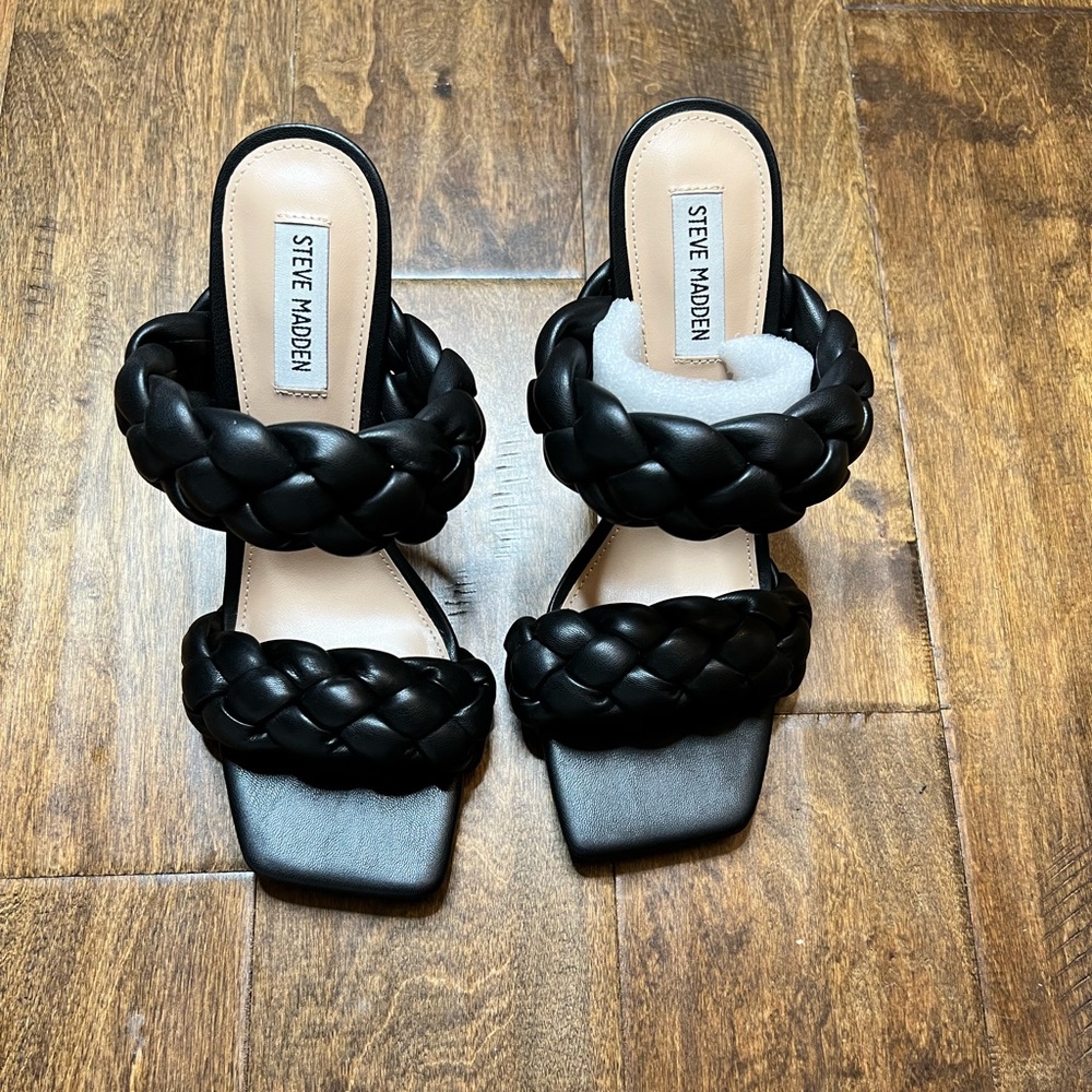 BRAND NEW Kenley Braided Square Toe Stiletto Dress Sandals (Box Included)